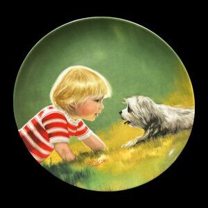 Vintage Collector Plate "Making Friends" by Donald Zolan, 3rd Issue